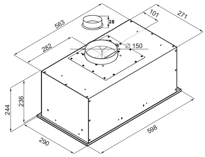 Maunfeld CROSBY POWER 60 НЕРЖАВЕЙКА