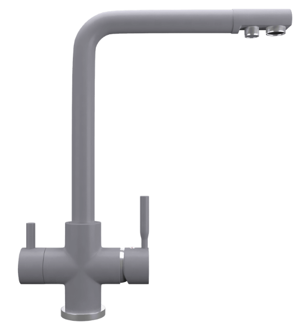 Maunfeld MFQT-16LGR, смеситель, гранит, светло-серый