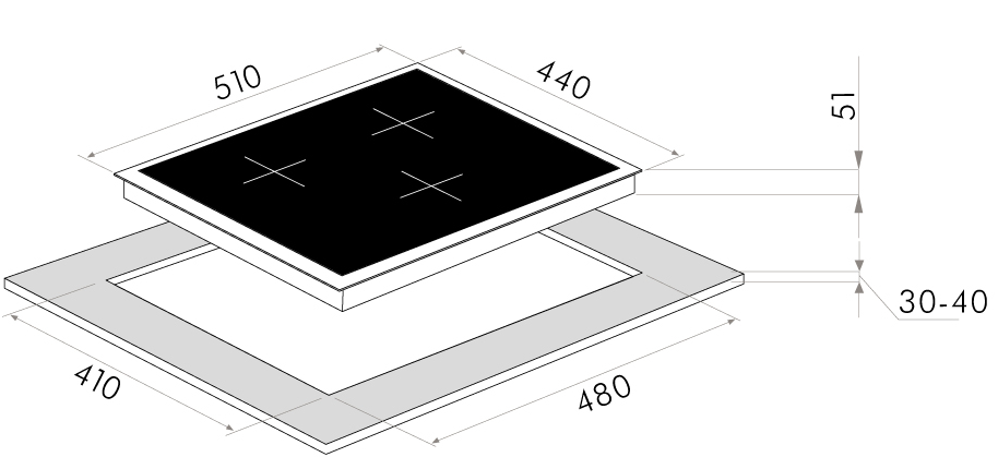 Maunfeld EGHG.43.33CW/G
