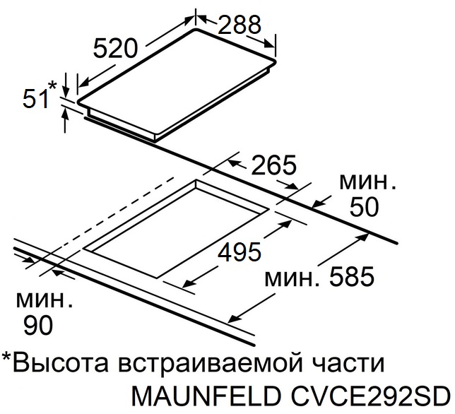 Maunfeld EVCE292SDPBK