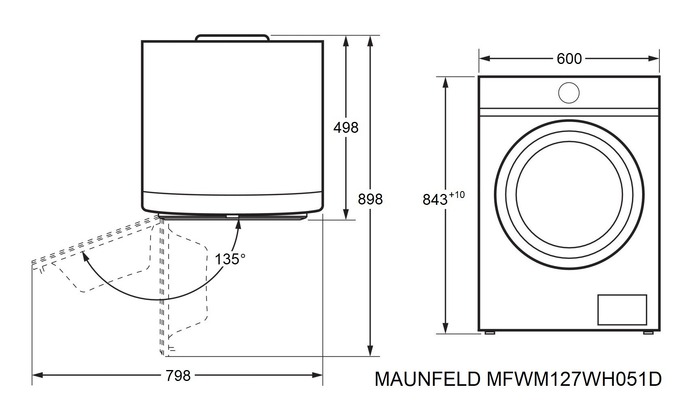 Maunfeld MFWM127WH051D