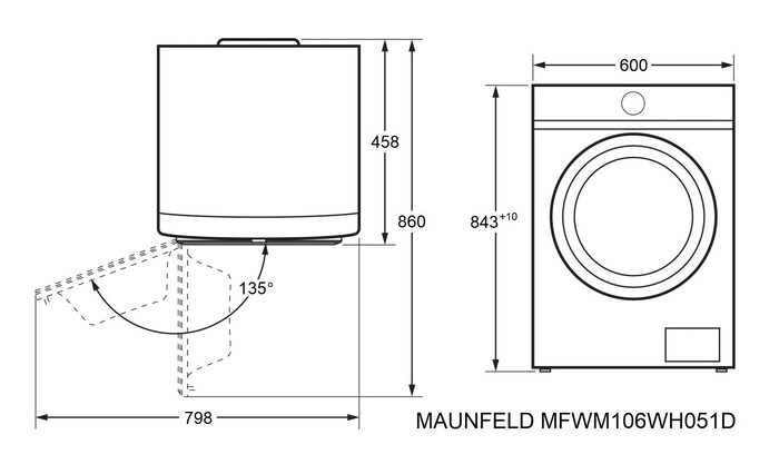 Maunfeld MFWM106WH051D