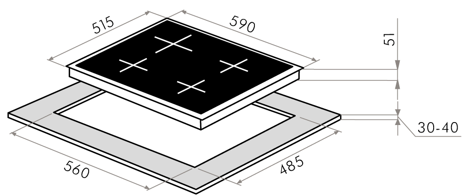 Maunfeld EGHG.64.1CB/G
