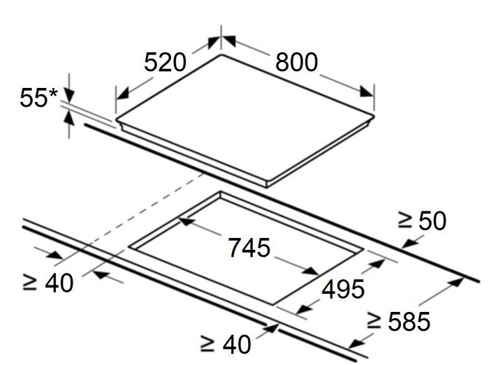 Maunfeld CVI804SFBK LUX Inverter