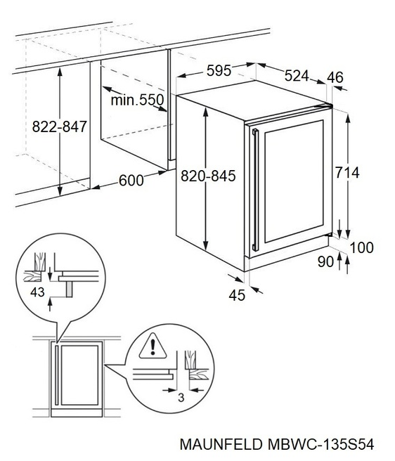 Maunfeld MBWC-135S54