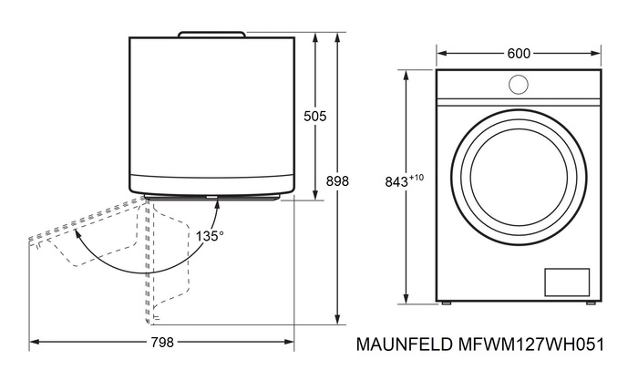 Maunfeld MFWM127WH051