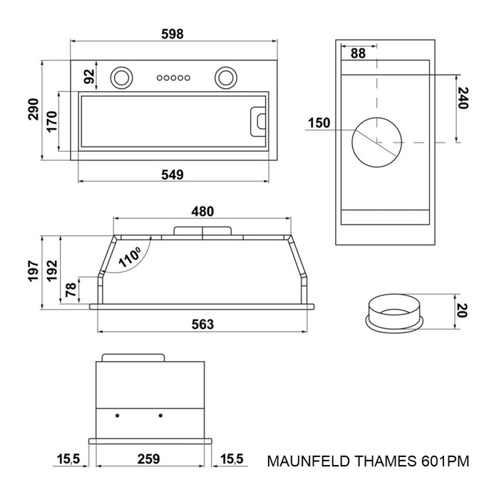 Maunfeld THAMES 601PM WHITE