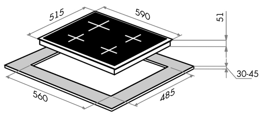 Maunfeld EEHE.64.5EB/KG