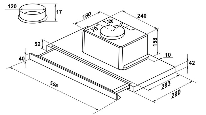 Maunfeld OUSE TOUH 60 белый/белое стекло