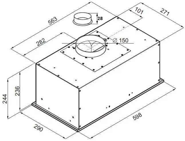 Maunfeld CROSBY POWER 60 WHITE