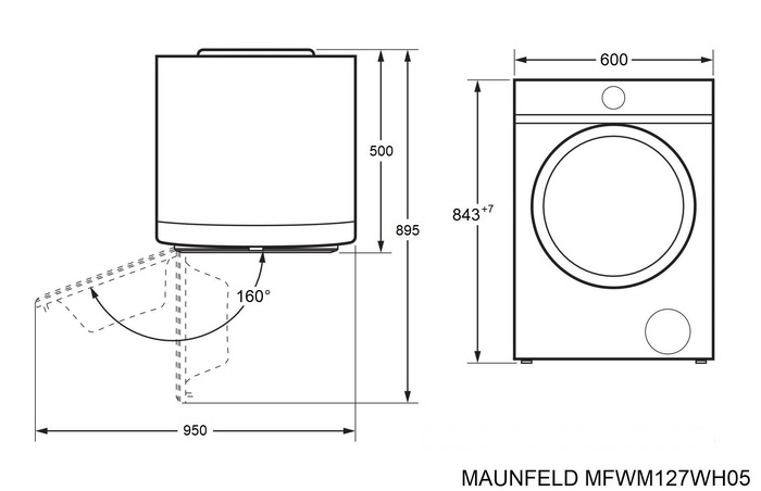 Maunfeld MFWM127WH05