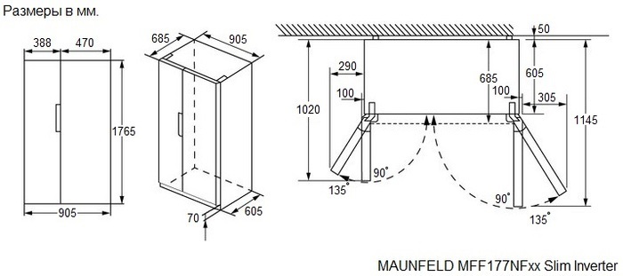 Maunfeld MFF177NFSB Slim Inverter