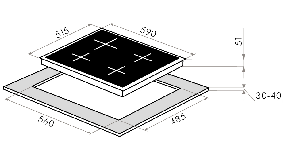 Maunfeld EGHG.64.43CB/G