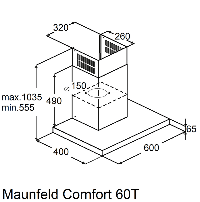 Maunfeld Comfort 60 T black