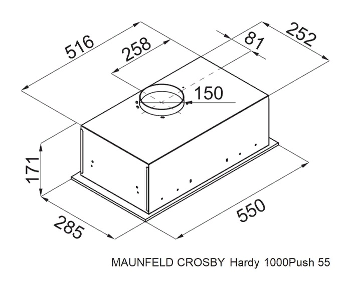 Maunfeld CROSBY HARDY 1000Push Black