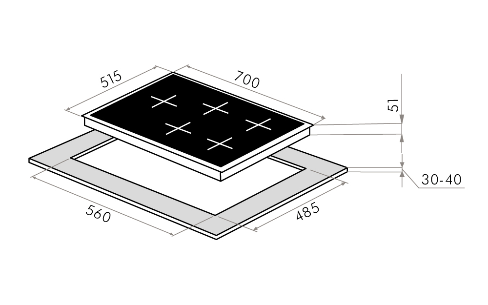 Maunfeld EGHG.64.63CB/G