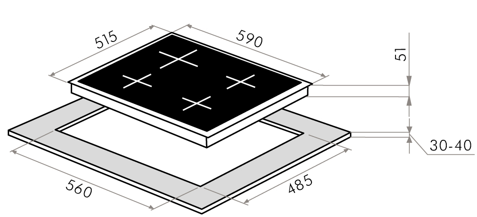 Maunfeld EEHS.64.5ES/KG