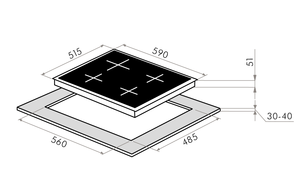 Maunfeld EGHS.64.63CS/G