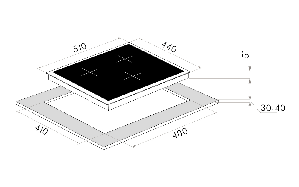 Maunfeld EGHS.43.3STS-ES/G