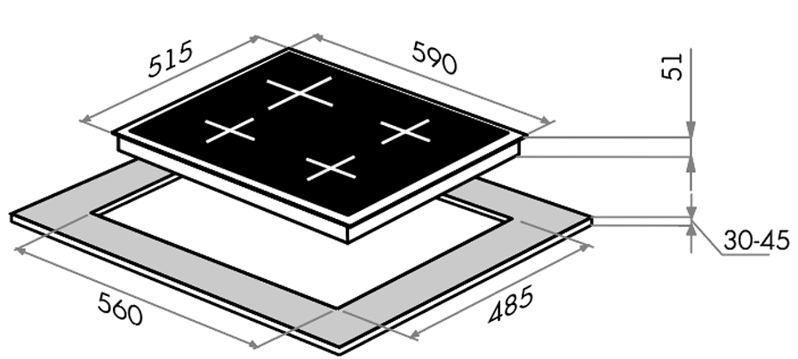 Maunfeld EEHG.64.13CB/KG