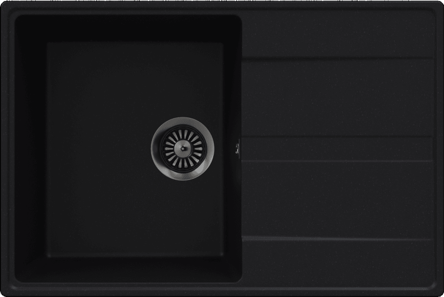 Maunfeld Lacrima 750 MFQS-750B, мойка, гранит, черный