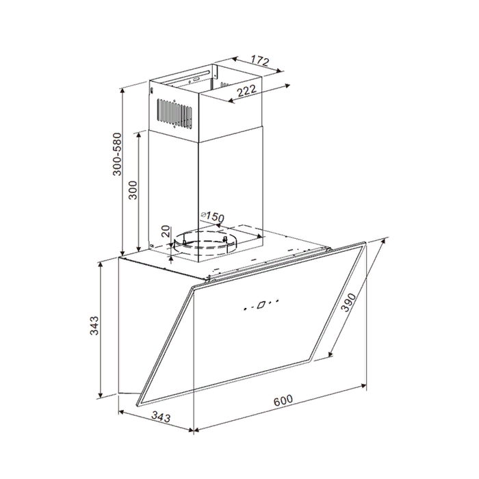 Maunfeld Astro 60 Glass White