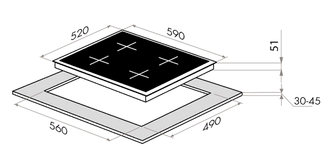 Maunfeld EEHE.642VC.3CB/KG