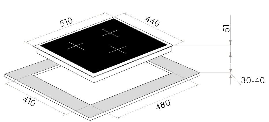 Maunfeld EGHG.43.33CB/G