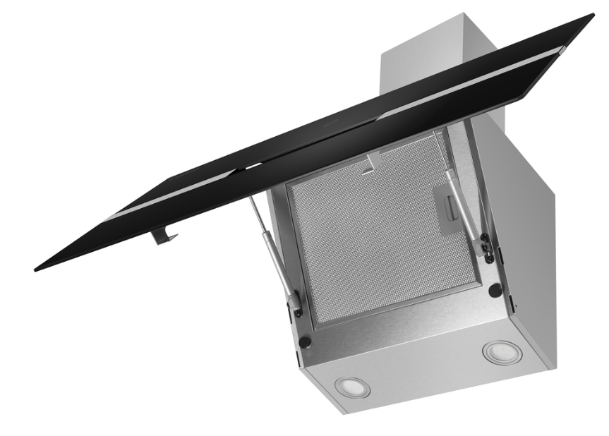 Maunfeld MERSEY 90 нержавеющая сталь/черное стекло