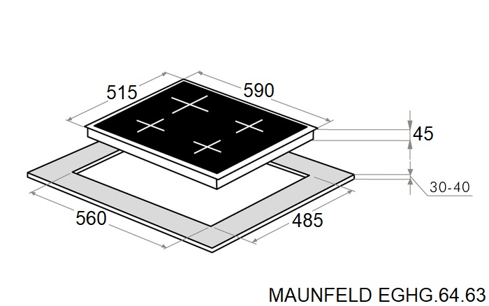 Maunfeld EGHG.64.63CDGR/G