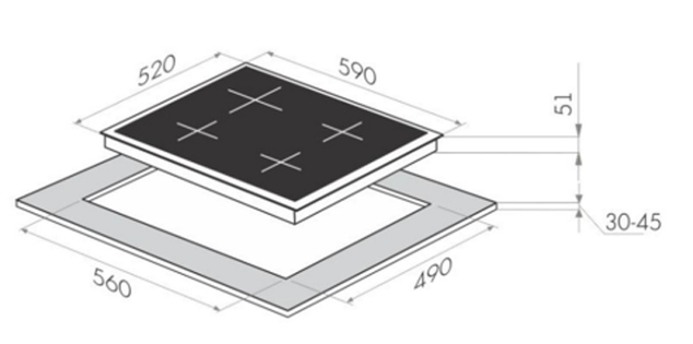 Maunfeld EGHG.64.73CW/G