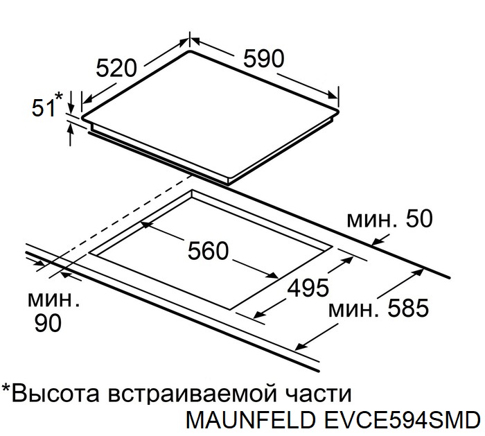Maunfeld EVCE594SMDPBK