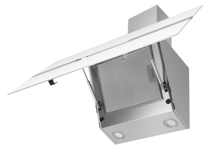 Maunfeld MERSEY 90 WHITE Glass WHITE (INOX)