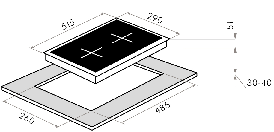 Maunfeld EGHG.32.2CB/G