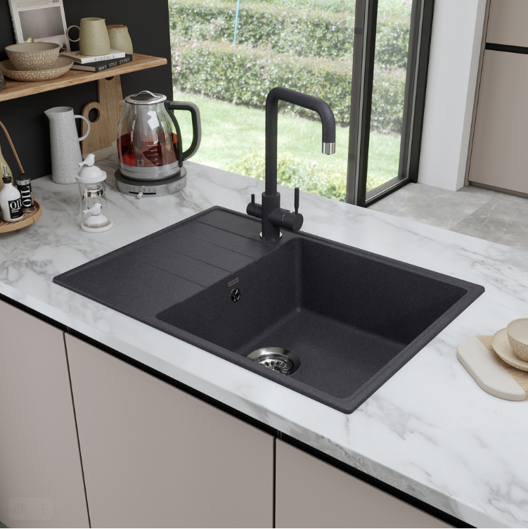 Maunfeld Lacrima 700 MFQS-700DGR, мойка, гранит, темно-серый