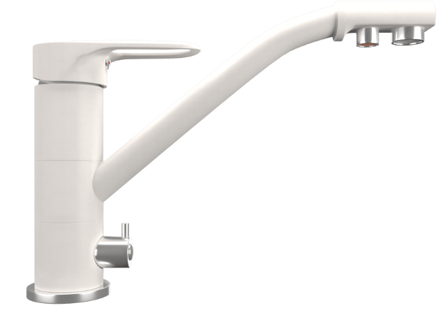 Maunfeld MFQT-10W, смеситель, гранит, кремовый