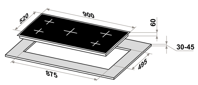 Maunfeld CVI905SFDGR