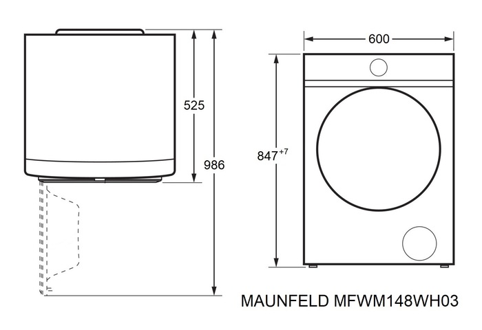 Maunfeld MFWM148WH03