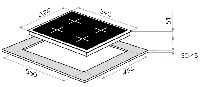 Maunfeld EEHG.642VC.2CB/KG