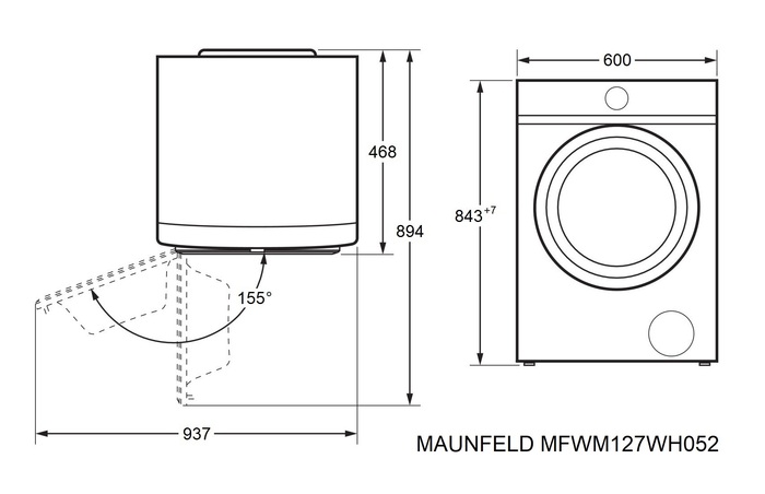 Maunfeld MFWM127WH052