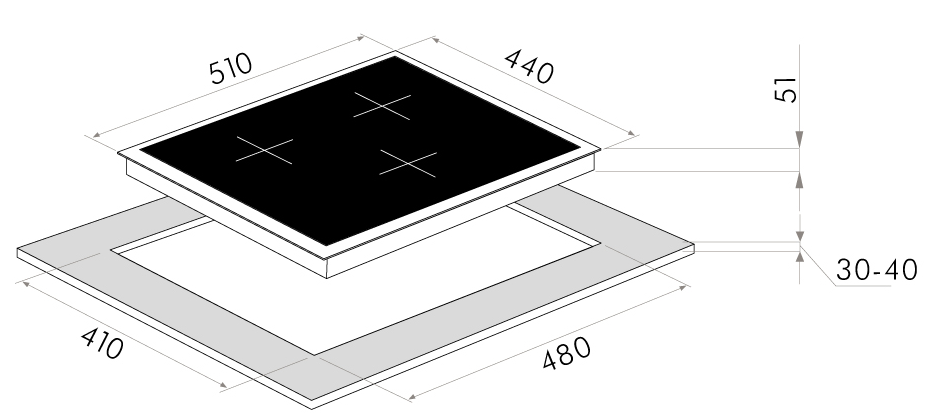 Maunfeld EGHE.43.33CW/G