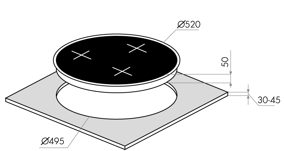 Maunfeld EGHG.43.23CB/G