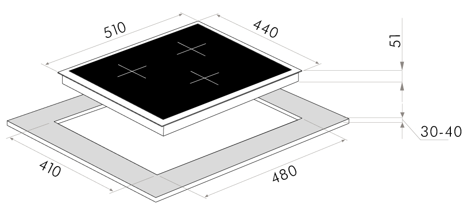 Maunfeld EGHG.43.33CBG/G
