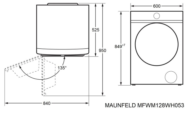 Maunfeld MFWM128WH053