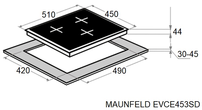 Maunfeld EVCE453SDPBK