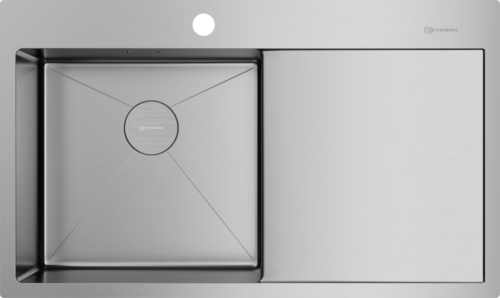 Omoikiri Akisame 86-IN-L, мойка, нержавеющая сталь, чаша слева