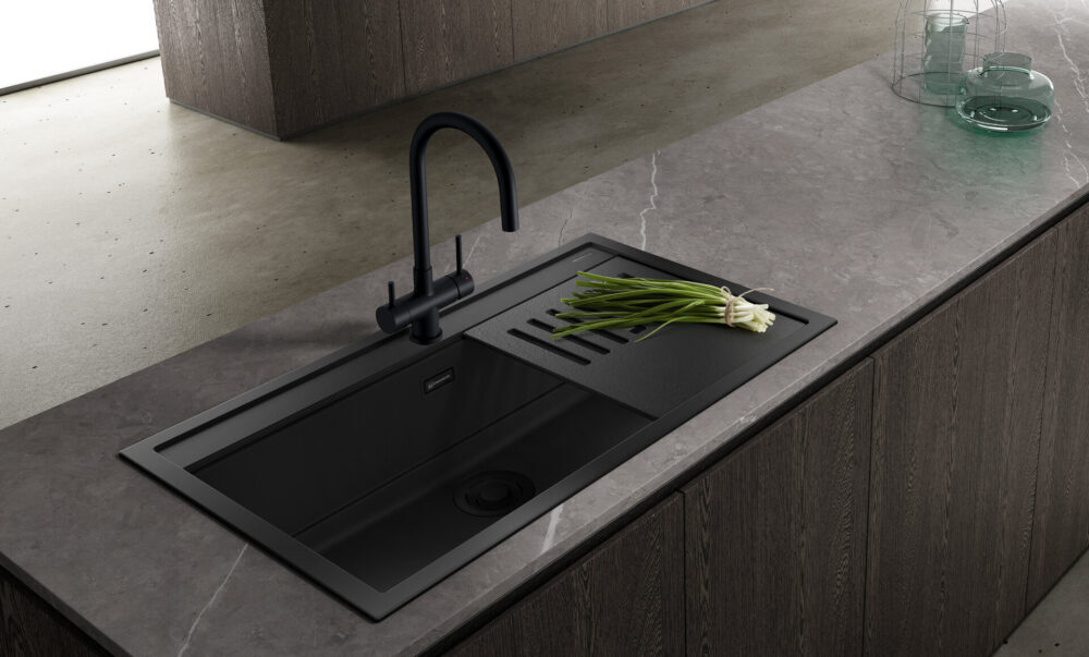 Omoikiri Kitagawa 86-LB-GB, мойка, керамика, графит