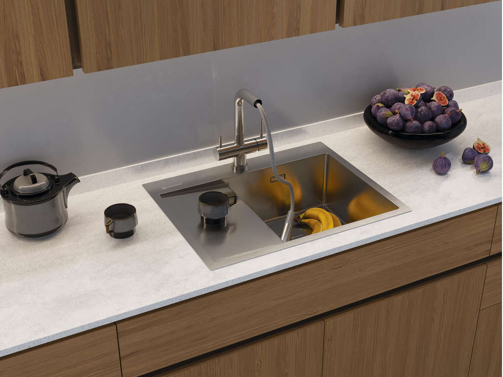 Omoikiri Akisame 65-IN-L, мойка, нержавеющая сталь, чаша слева