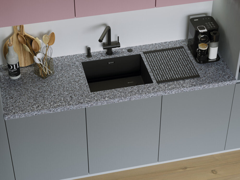 Omoikiri Taki 54-U/IF-GB Side SF, мойка, нержавеющая сталь/ графит