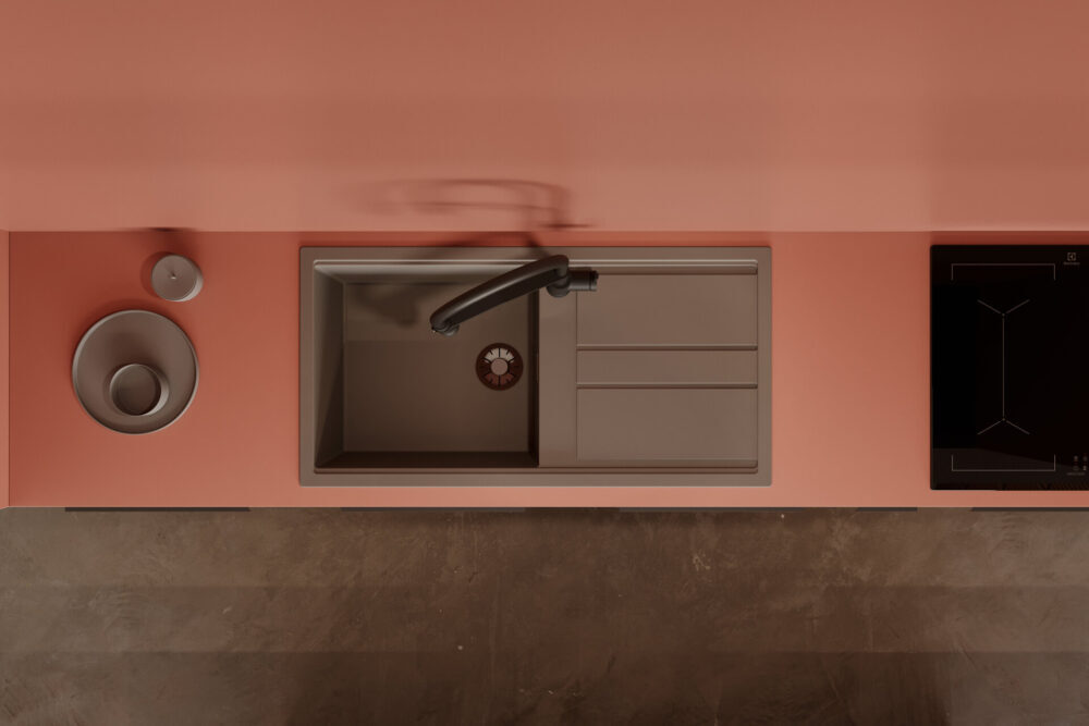 Omoikiri Kitagawa 100-GR, мойка, керамика, leningrad grey